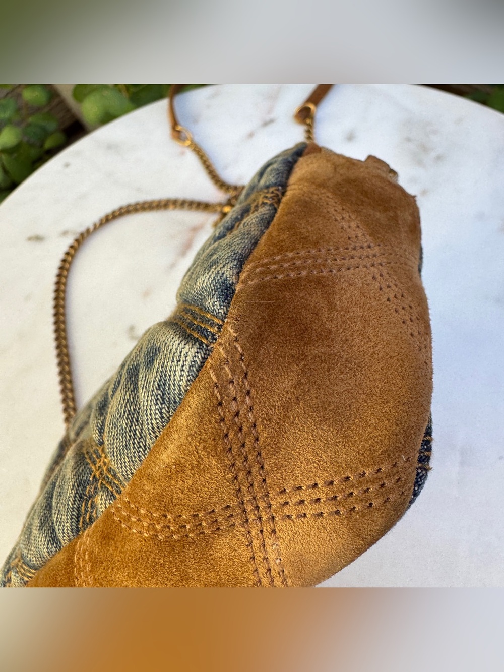 Saint Laurent Denim Becky Double-Zip Crossbody - Picture 12 of 16